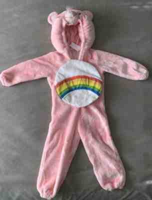 Vintage Care Bear Rainbow Cheer Bear Halloween Costume 3T-4T Warm Full Body Suit
