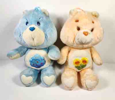 Vintage 1983 Care Bears Plush Lot of 2 Grumpy Friend Bear Kenner 13