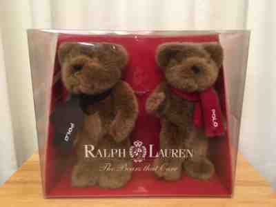 Polo Ralph Lauren The Bears that Care Plush Teddy Bear Trio in Scraves NEW