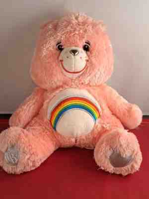 2007 Care Bears Cheer Bear Swarovski Crystal Collection Plush Pink Rainbow *526