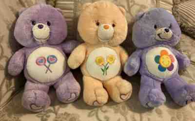 Lot Plush Care Bears Plush Glow Tummy 12â? Friend Harmony Share