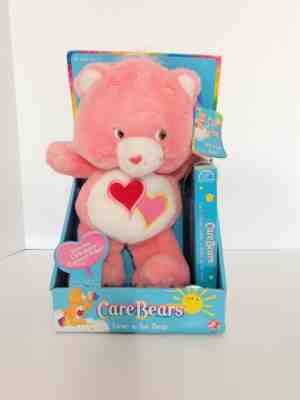 2002 CARE BEARS LOVE A LOT Bear 13â? Pink Plush Pink Red New in Box with Video RD