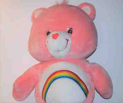 2002 Care Bears Cheer Bear Large Jumbo 25â? Plush - Rainbow - Anniversary
