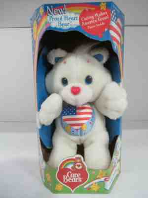 1991 Environmental Proud Heart Patriotic Care Bear- Kenner NIB With Poster ZQ