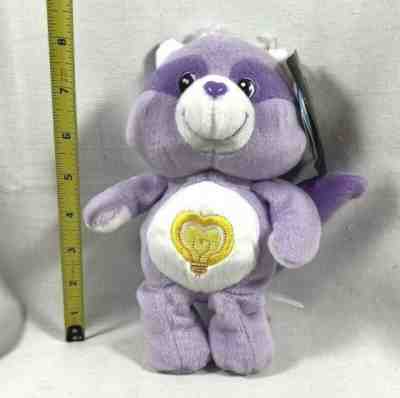 2002 Care Bear Cousin 20th Anniversary Bright Heart Raccoon With Tag 8â? Plush