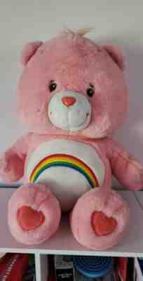 Extra Large 70cm Pink Care Bear- CHEER-2003 PERFECT CONDITION