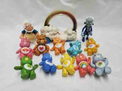 Lot Of 12 Vintage Kenner AGC CARE BEARS PVC Poseable Figures cloud vehicle