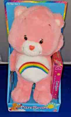 2002 CARE BEARS Play Along CHEER BEAR w/ Cartoon VHS Video Pink New In Box w/Tag
