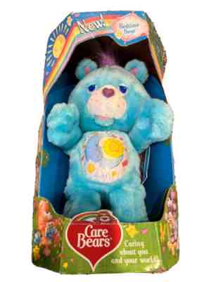 1991 Blue Environmental Care Bears Plush Bedtime Bear Vtg 1990s Toy Plushie NIB