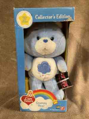 Vintage Care Bears Grumpy Bear 20th Anniversary NEW IN BOX Care Bear Blue