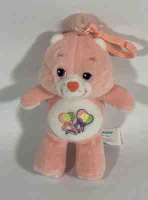 Care Bears Peach Daydream Bear 20th Anniversary 5â? Clip Keychain Rare