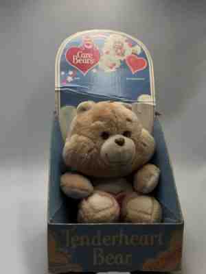 Vintage Tenderheart Bear 1982 1983 Care Bears Kenner plush W/ Original box