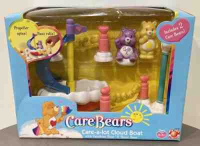 RARE SEALED 2002 Care-a-Lot Cloud Boat Funshine & Share Bears Figures Play Set