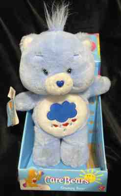 2002 Care Bears Blue Grumpy Bear. 13â? Plush. With VHS Video. Unopened.
