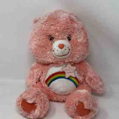 RARE 2005 Care Bear Plush Fluffy Floppy Cheer Bear Strawberry Scented NEW