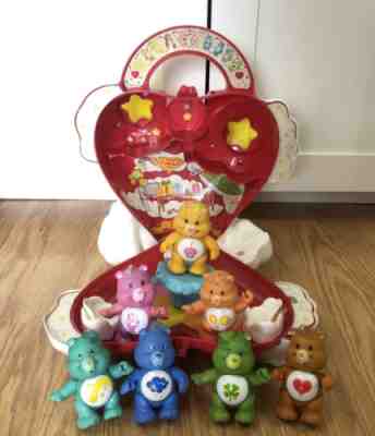 Vintage 1983 Kenner Care Bears Care-a-Lot Playset Playhouse Heart Carrying Case