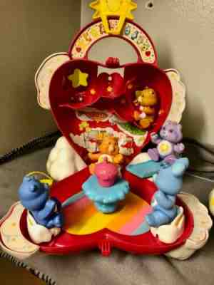 1983 Vintage Kenner Care Bears Care-a-Lot Playset Playhouse With Figures
