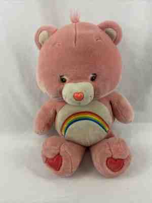 2002 Pink Care Cheer Bear Rainbow Jumbo Extra Large 27in Plush Stuffed Animal