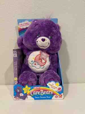 Care Bear Sweet Dreams Fluffy Floppy 2006 Plush With DVD #103 Brand New! RARE!