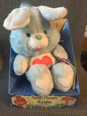 New! Boxed Vintage 1985 Kenner Care Bear Cousins Swift Heart Rabbit Plush RARE