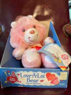Vintage 1982 Kenner Care Bear Love A Lot New Stuffed Plush New in Box