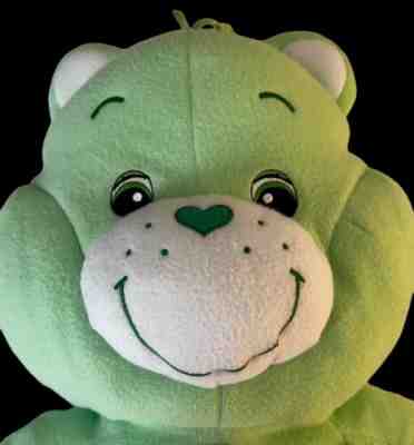 30â? Large Care Bear Good Luck Green 4 Leaf Clover Cuddle Pillowï¿¼ Fleece 2002