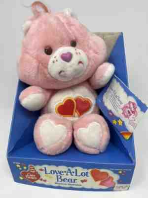 Vintage Care Bears Love-A-Lot Bear Plush Toy 13â? 1980â??s Kenner Hearts New In Box