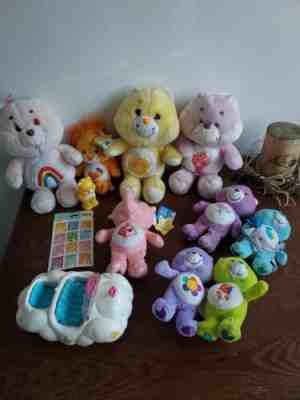 Vintage lot of Kenner 80's 90's care bears plush Cousins Collector's Edition Car