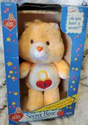 VINTAGE 1980's Talking Secret Care Bear 13'' NEW IN BOX Plush WORKS PERFECTLY