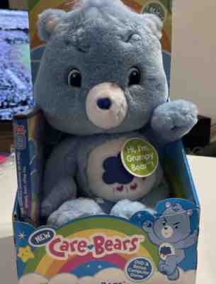 Care Bears Grumpy Bear Blue Mad Plush Doll Jakks Cloud 2007 Dvd Computer Game