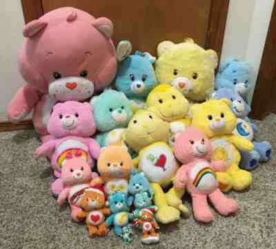 Care Bears & Cousins Plush Figure Lot Of 19 Toys Cheer Funshine Bear