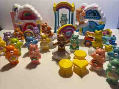 Vintage Care Bears Care-a-Lot Play Sets Huge Lot See Saw 17 Care Bears