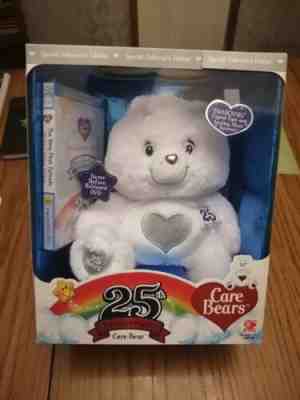 Care Bears 25th Anniversary White Tenderheart Swarovski Crystals Stuffed Animal