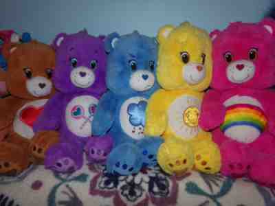BUILD A BEAR CARE BEARS ALL 5 COMPLETE COLLECTION LOT W GRUMPY BEAR 2015