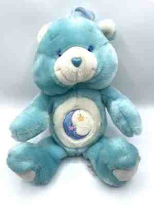 Care Bear Bedtime Bear Vintage 1995 Plush Blue Stuffed Stars And Moon