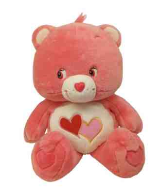 2002 Care Bear Jumbo Plush 26â? PINK Love A LOT VINTAGE.