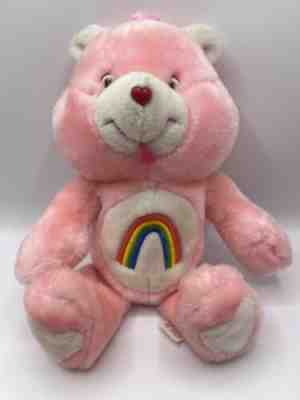 Vintage Care Bears Cheer Bear Plush Dan-Dee Pink Rainbow Stuffed Toy 1995