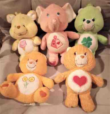 Lot Of 5 Care Bears Plush 2002 & 2003 & 2004 Instant Collection near vintage!