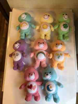 8 TCFC Care Bear Lot 2002 Friend Wish Bedtime Cheer Lollipop 8â? Plush Stuffed