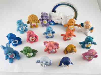 Vintage Lot Kenner CARE BEARS 16 Poseable Figures & Cloud Keeper