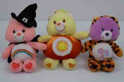 Lot of 3 2002 Care Bears Halloween Witch Pumpkin Tiger Costume Plush Toys 8
