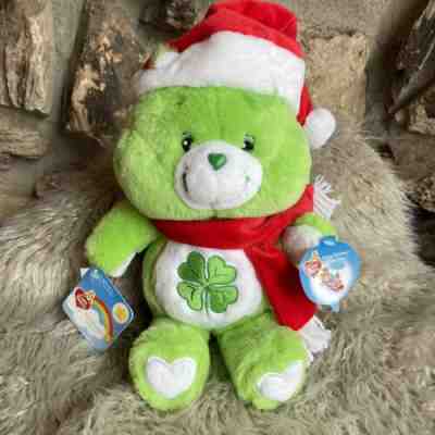 Carlton Cards CHRISTMAS CARE BEARS - Plush Good Luck Bear - New Tags 2003 AG