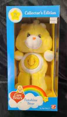 New! Care Bear 20th Anniversary Collectors Edition Funshine Bear Yellow NIP 2003