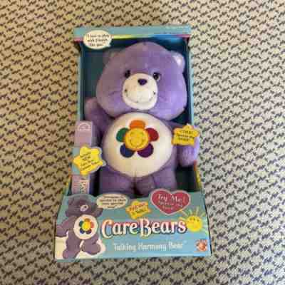 Care Bears Talking Harmony Bear Plush Play Along 2003 w/VHS SEALED NEW IN BOX