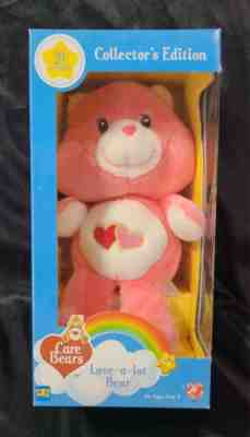 New! Care Bear 20th Anniversary Collectors Edition Love-a-Lot Bear Pink NIP 2002
