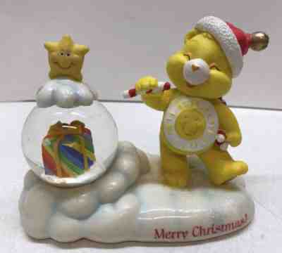 Care Bears Funshine Bear Merry Christmas With Snow Globe 2003 Carlton Cards READ