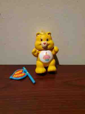 Vintage 1983 Care Bears PVC 3" Poseable Birthday Bear Figure w/ flag ð??¥