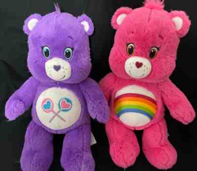 Build-A-Bear Workshop 17â? Care Bear Cheer Bear & Share Bear Plush Soft Toy