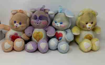 Kenner CARE BEAR COUSIN CUBS Lot of 4 Flocked Faces Proud Swift Bright Heart