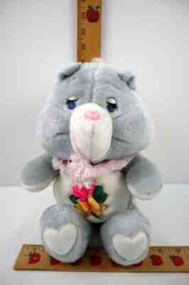 Vintage 1983 Kenner Care Bears Gray GRAMS Bear with Pink Shawl Scarf 15